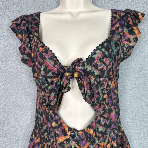 Anthropologie‎ Love The Label Dress XS NWT Boho Fairy Kaleidoscope Midi Cutout - Picture 2 of 14